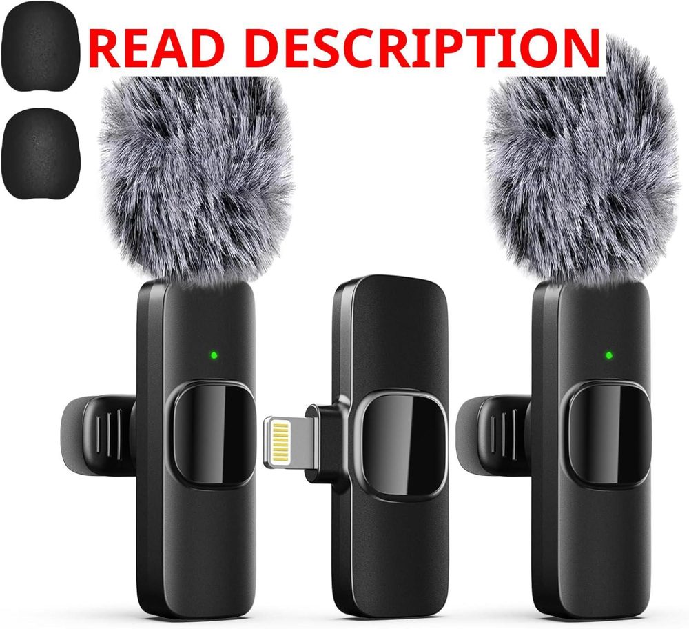 Wireless Lavalier Dual Mics for iPhone (Lightning)