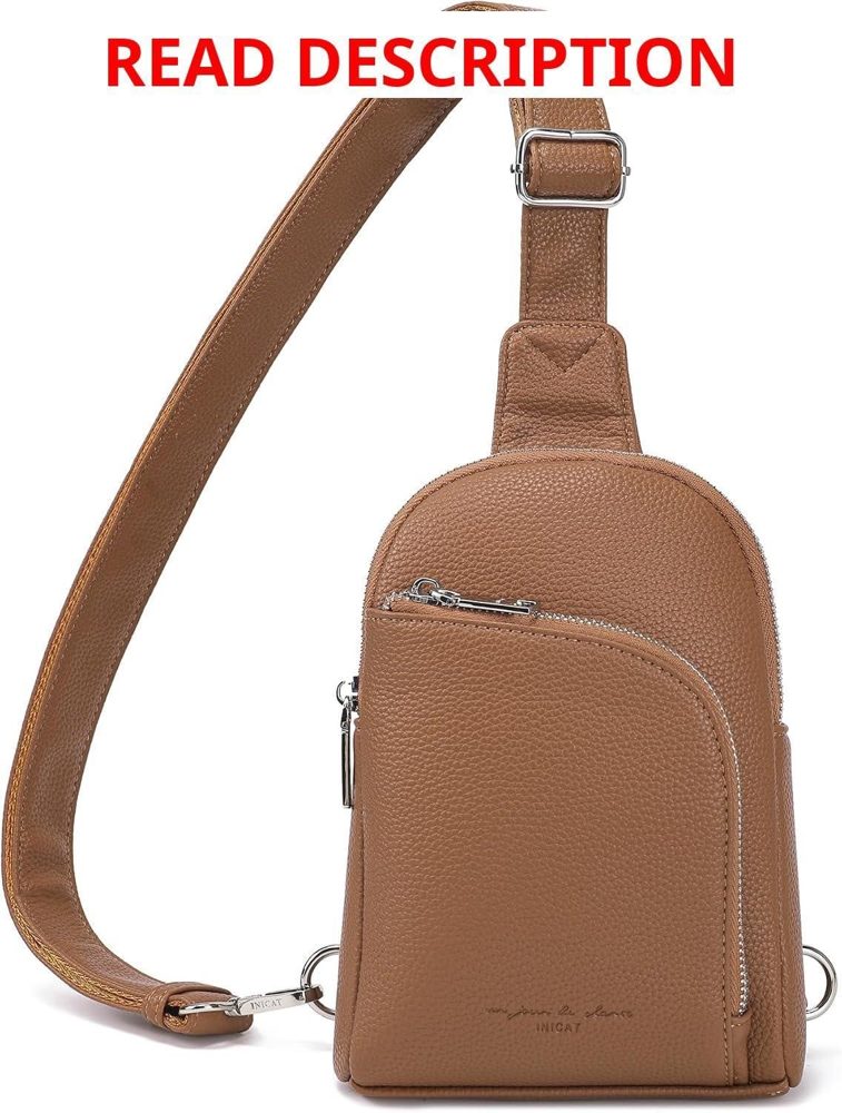 Inicat Brown Travel Pouch (S) Anti Theft Crossbody