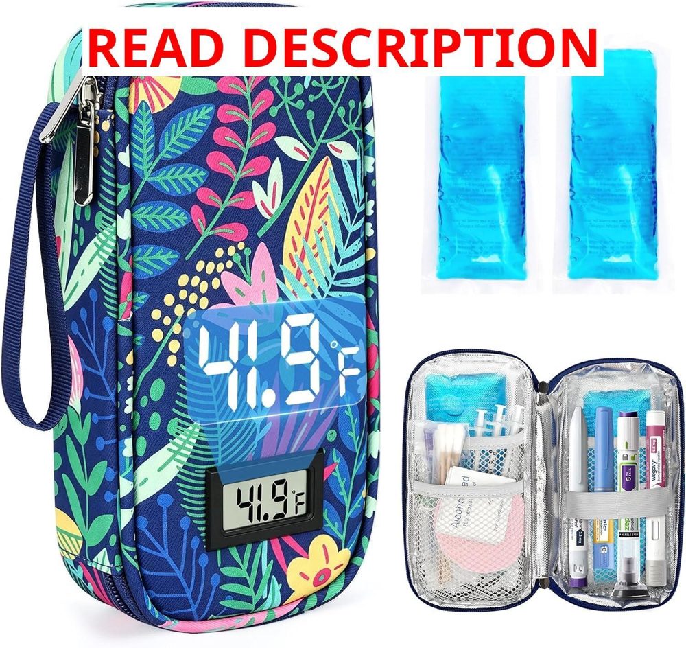 YOUSHARES Insulin Cooler Case with Temp