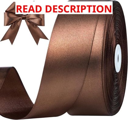 Brown Satin Ribbon 1-1/2 Inches 100 Yards