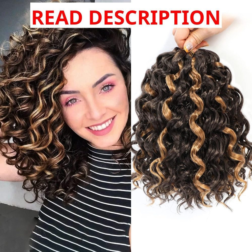 6 Pack Gogo Curl Crochet Hair 8" Short 8" P4/27