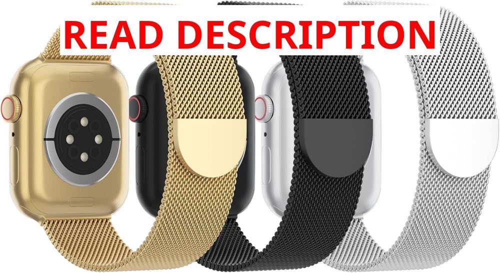 3-Pack Mesh Magnetic Apple Watch Bands