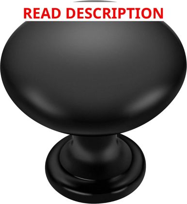 Ravinte Matte Black Cabinet Knobs 30 Pack 1-1/6"