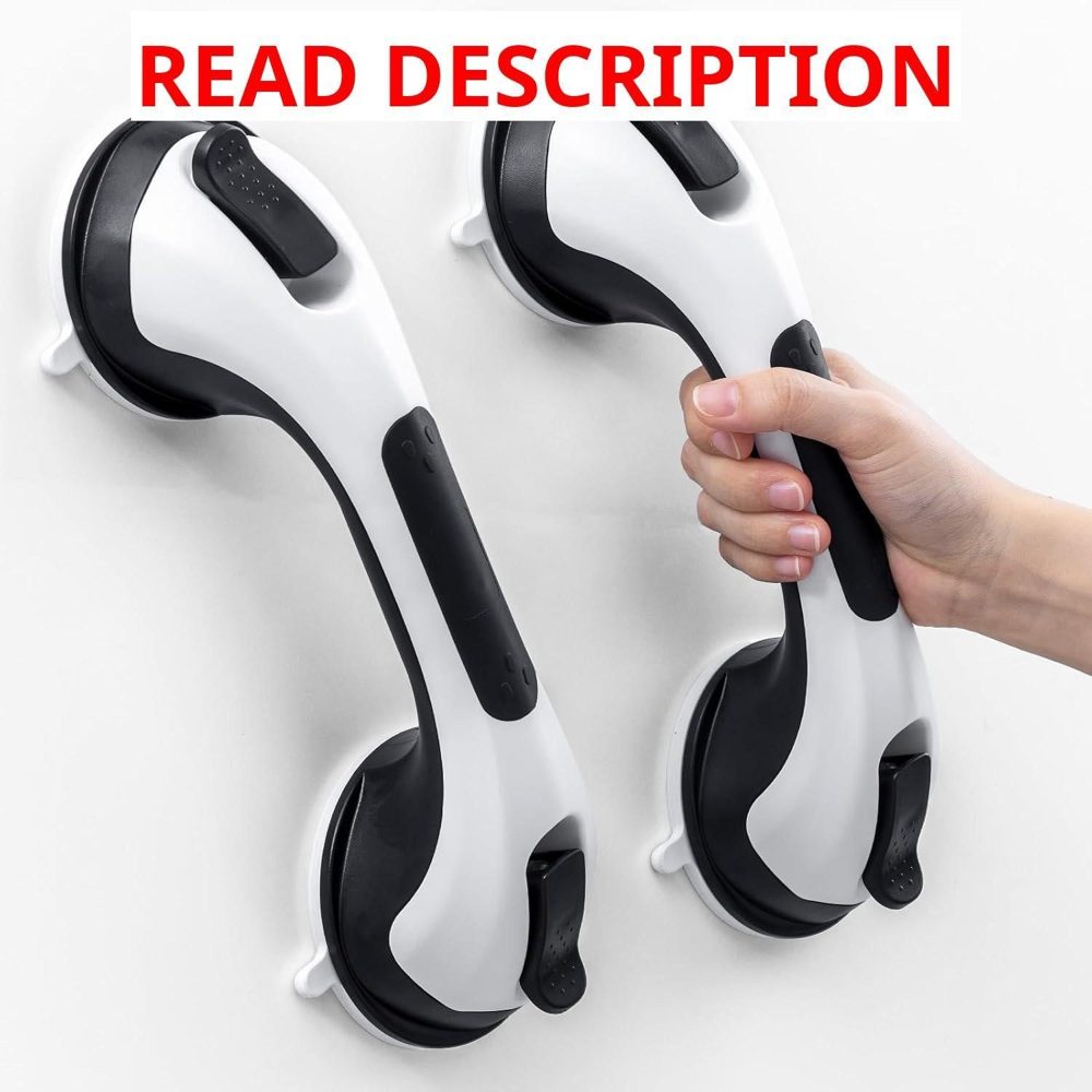 LEVERLOC 12" Suction Shower Grab Bar 2 Pack