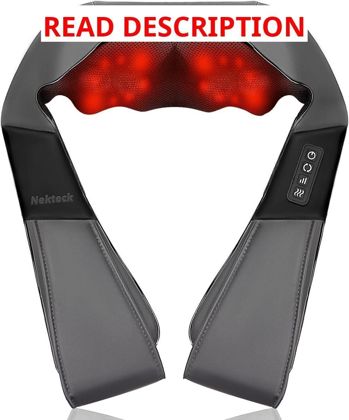 Nekteck Shiatsu Neck Massager with Heat Gray