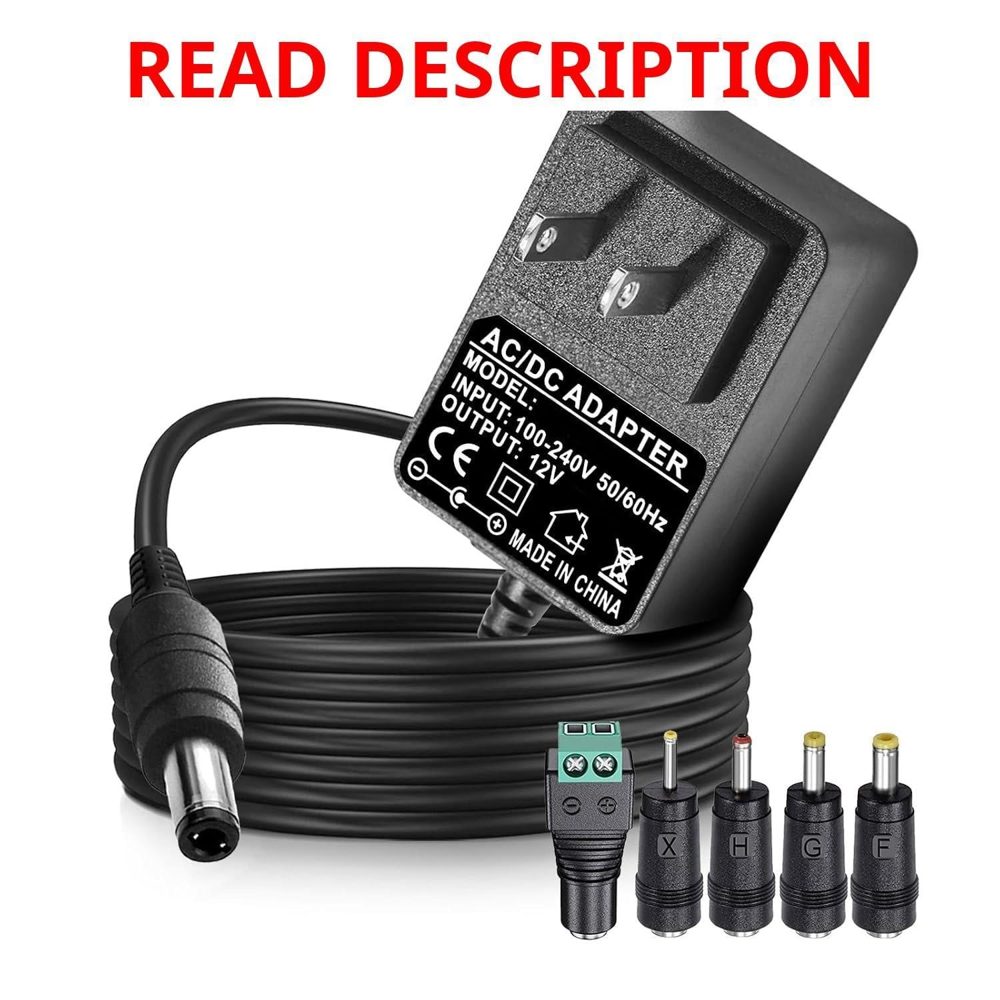 12V 3A 8-Tip AC/DC Adapter 100-240V
