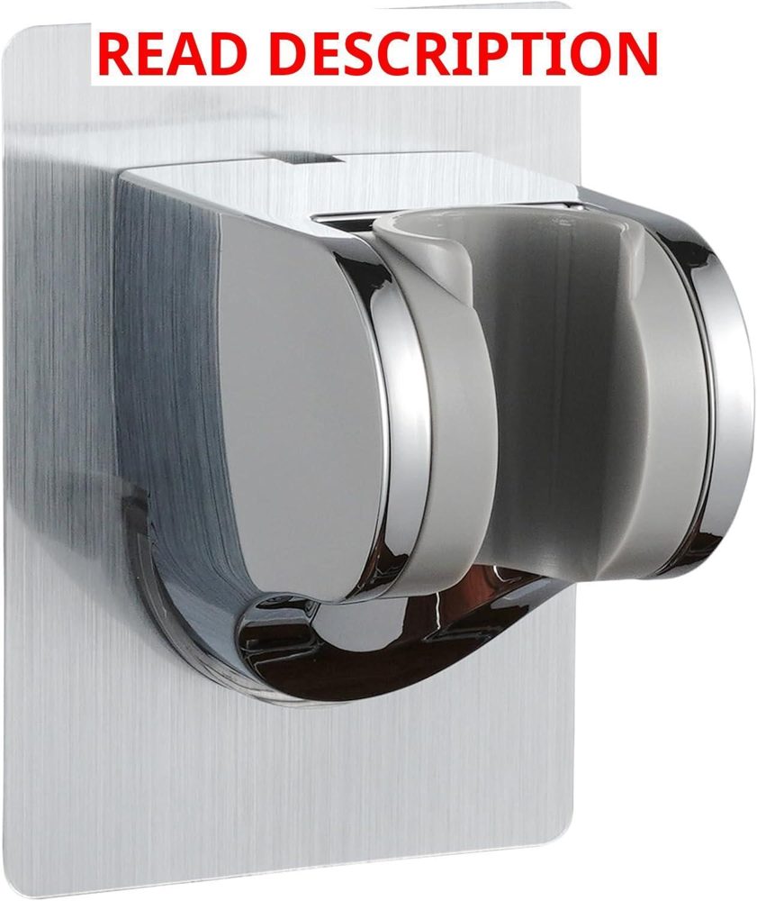 GwernKB Adhesive Shower Head Holder (Silver)