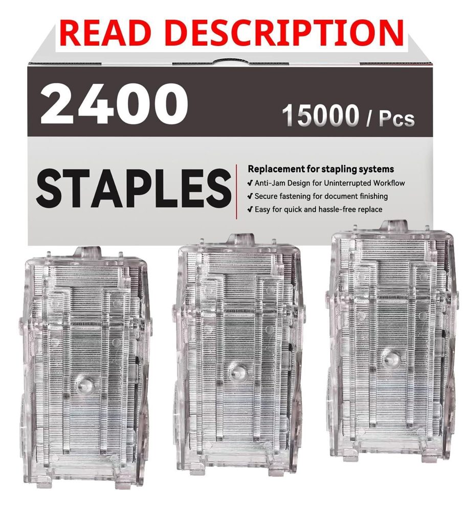 3-Pack 2400 Staples for Toshiba Stapler
