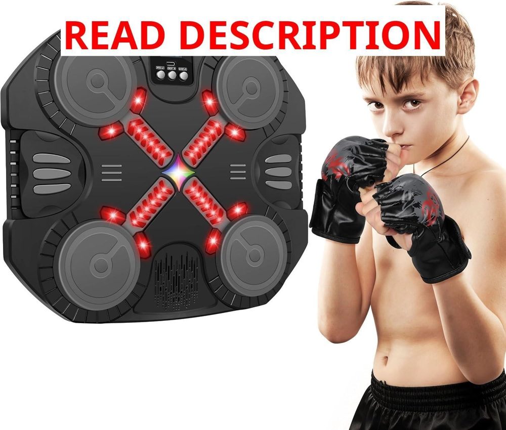 Music Boxing Machine with Gloves for Kids