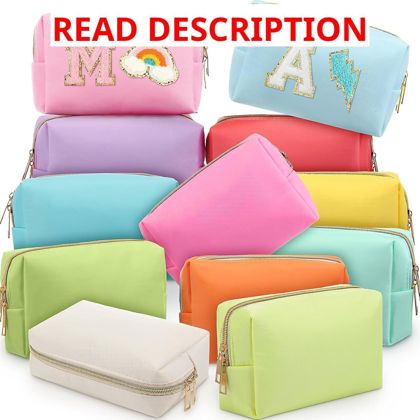 Kigeli 12 Pcs Nylon Makeup Bags Macaron