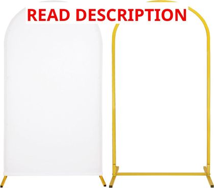 Metal Arch Stand & Cover White Backdrop 7.2FT
