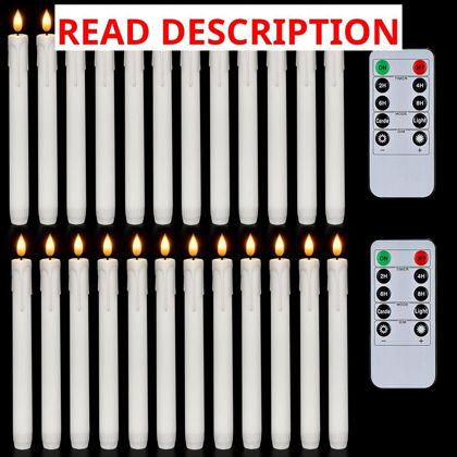Homemory Flameless Taper Candles with Remote