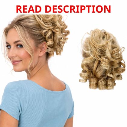 CAISHA Jumbo Curly Bun Hair Piece Blond