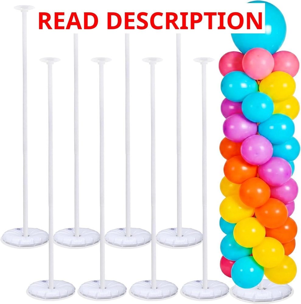 Hicarer 8-Set Balloon Column Stand Kit 7ft
