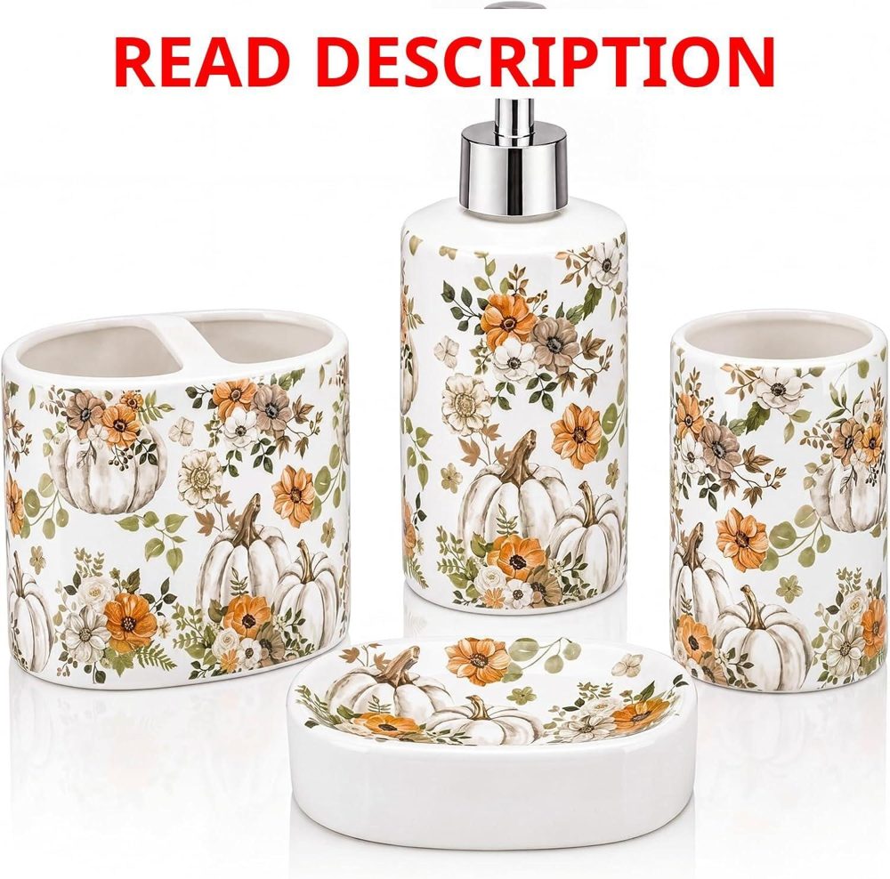 Domensi 4-Piece Fall Ceramic Bath Set