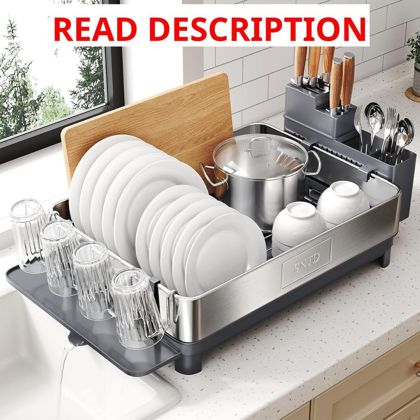 SNTD 304 Stainless Dish Drying Rack Grey