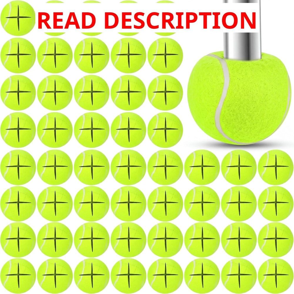 Macarrie 100 Pcs Precut Tennis Balls Bulk Desk