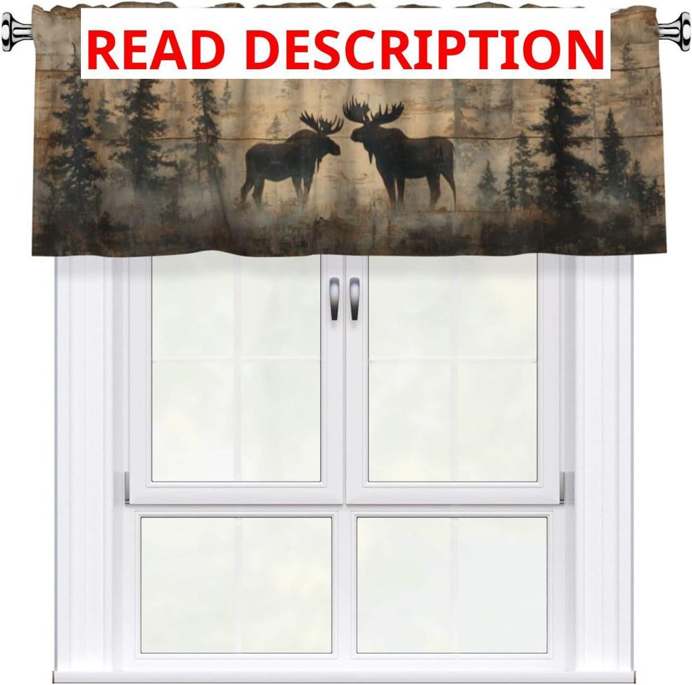 Deer Valance Curtain 54x18in 1 Panel