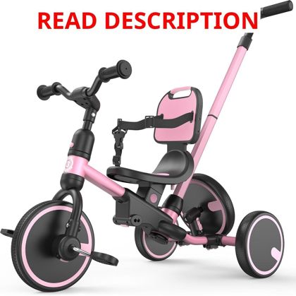 besrey Toddler Tricycle w/ Push Handle for 1-3