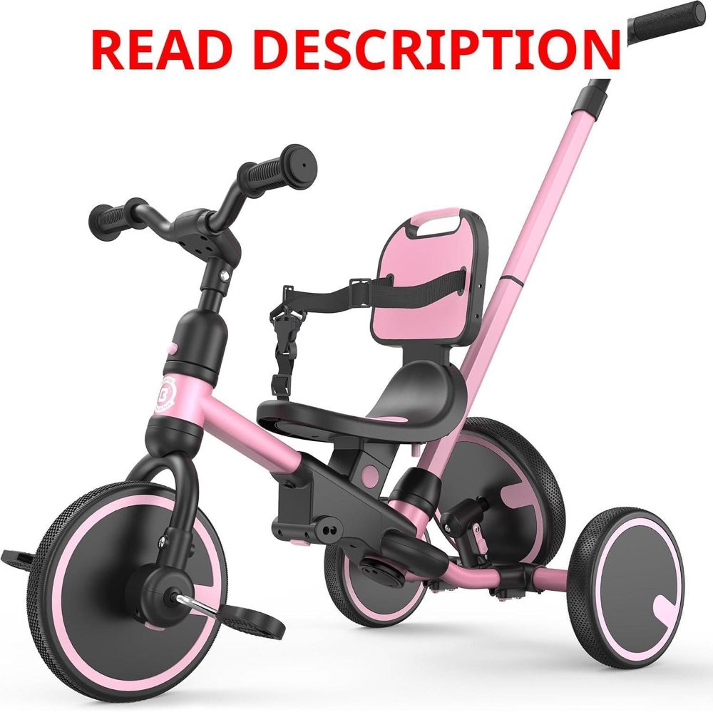 besrey Toddler Tricycle w/ Push Handle for 1-3