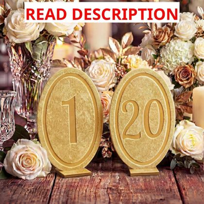 Yookeer 20 Pcs Wedding Table Numbers