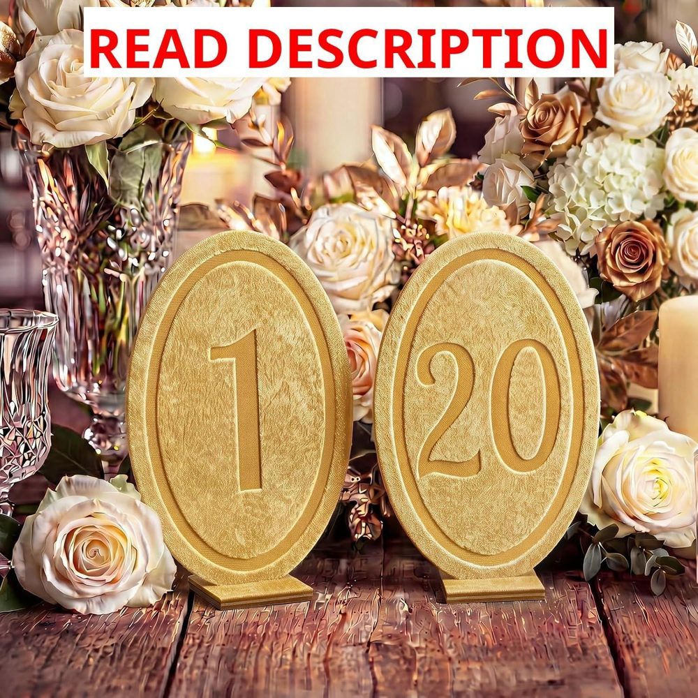 Yookeer 20 Pcs Wedding Table Numbers