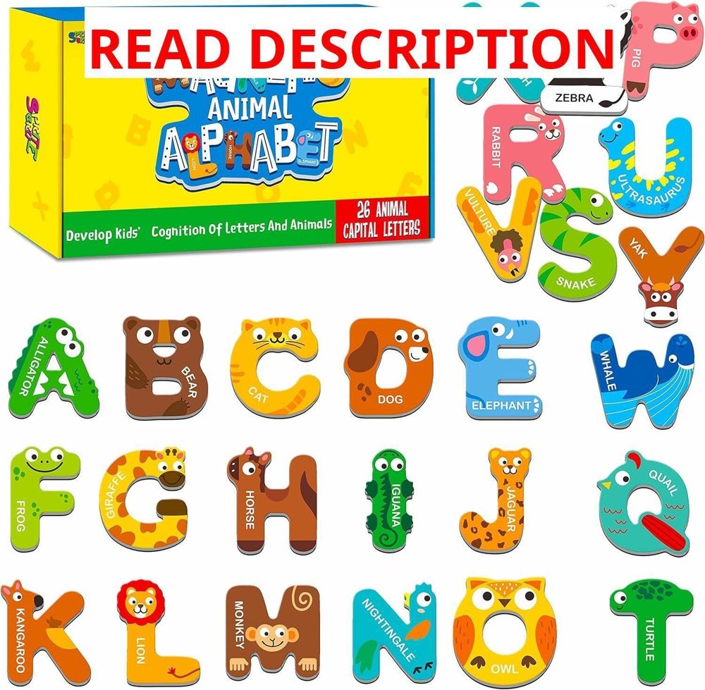 Animal Alphabet Magnets: Large Letters