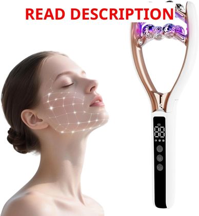 Wireless Face Massager: 8-Roller LED USB-C