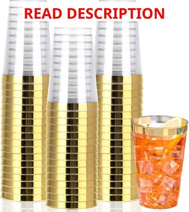 I00000 50 Pack 14 oz Gold Cups Disposable