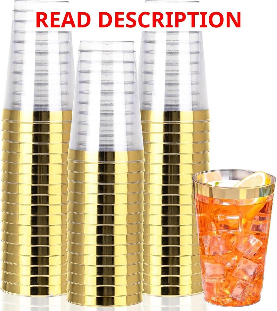 I00000 50 Pack 14 oz Gold Cups Disposable