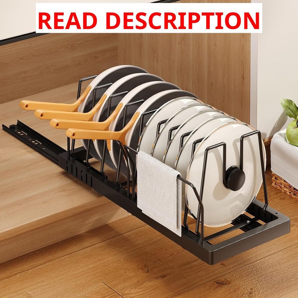 Mustorn Pots & Pans Organizer Under Cabinet