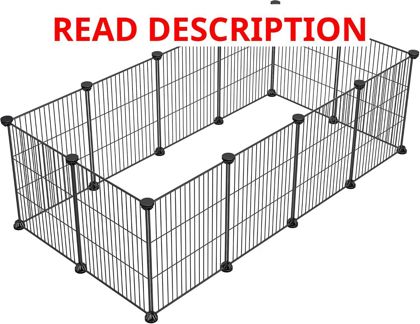 LURIVA DIY Small Animal Playpen 15 12" Black