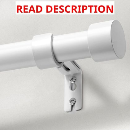 Zeerobee Curtain Rods 66-120" White