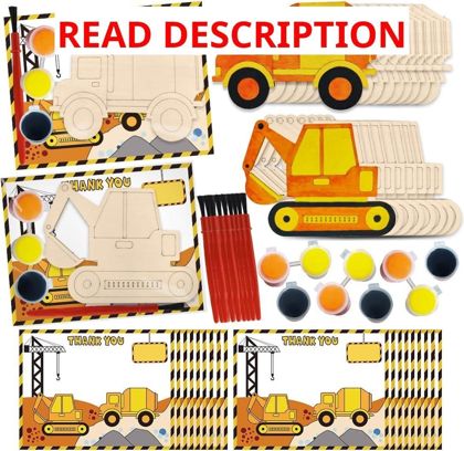 Construction Party Favors: 24 Pcs Cards