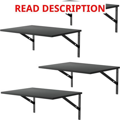 Deep Floating Wall Shelves: 4x12" Black Wood