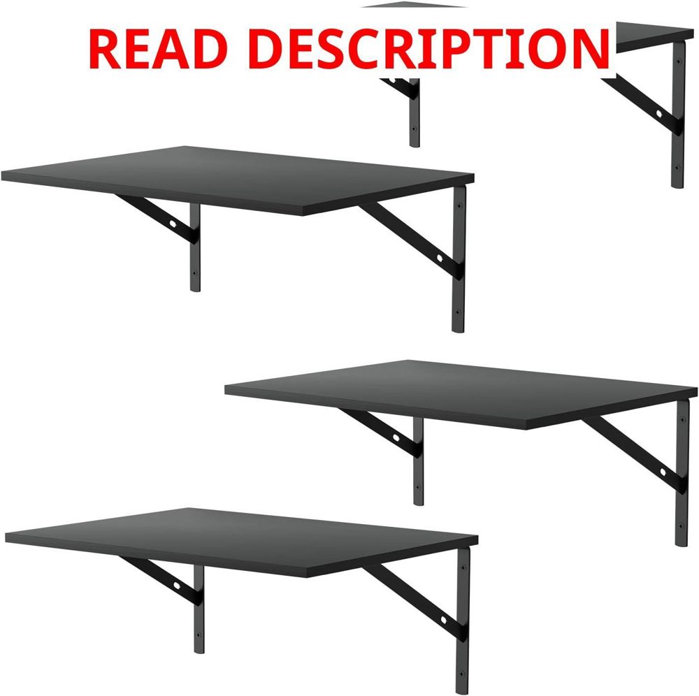 Deep Floating Wall Shelves: 4x12" Black Wood