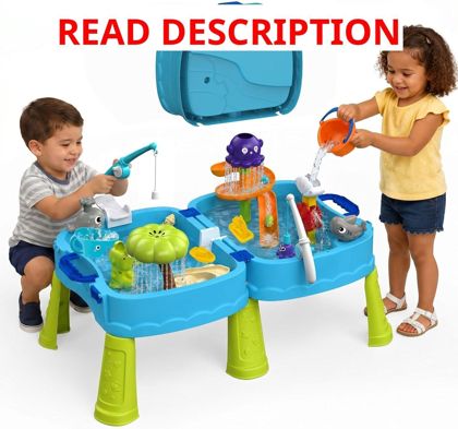 Foldable Double-Sided Water Table for Toddlers