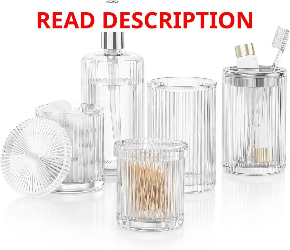 BSSN Glass Bathroom Accessories 5 Pcs Set