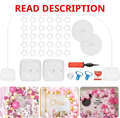Balloon Arch Kit 8ft/6ft Stand (White)