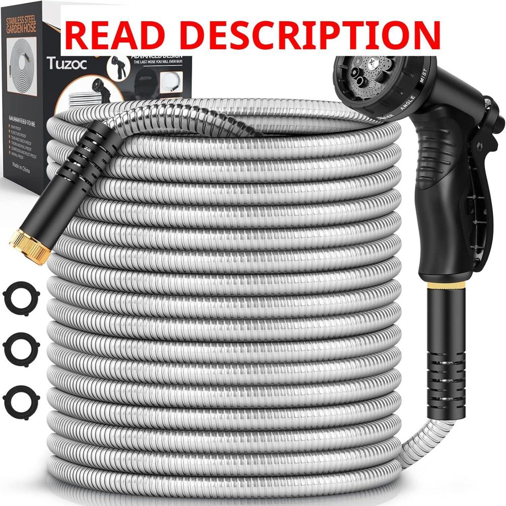Garden Hose Metal 100FT Stainless Steel