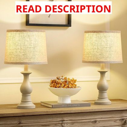 Vintage Table Lamp Set 2 with LED bulbs