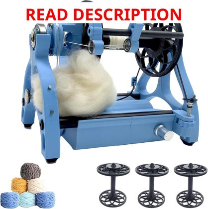 Electric Yarn Winder with 3 Bobbins (Blue)