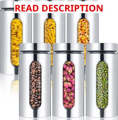 Mimorou 6 Pack Airtight Canisters (44 oz)