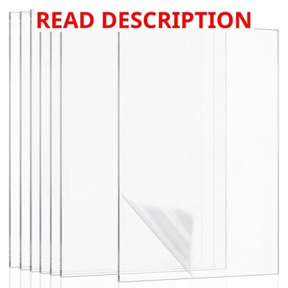 Junkin 6 Pack Non-Glare Acrylic Sheet 8x10
