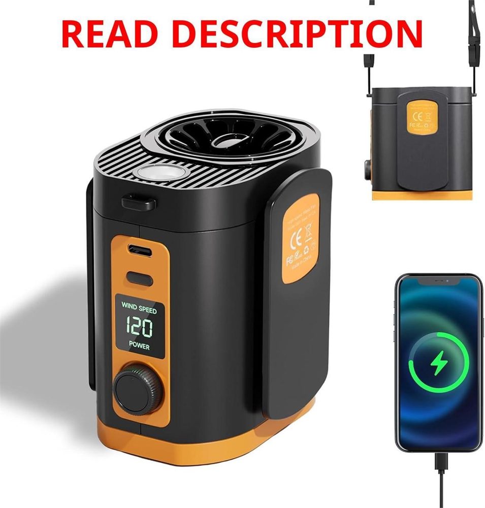 Portable Fan 120-Speed Clip-On Rechargeable