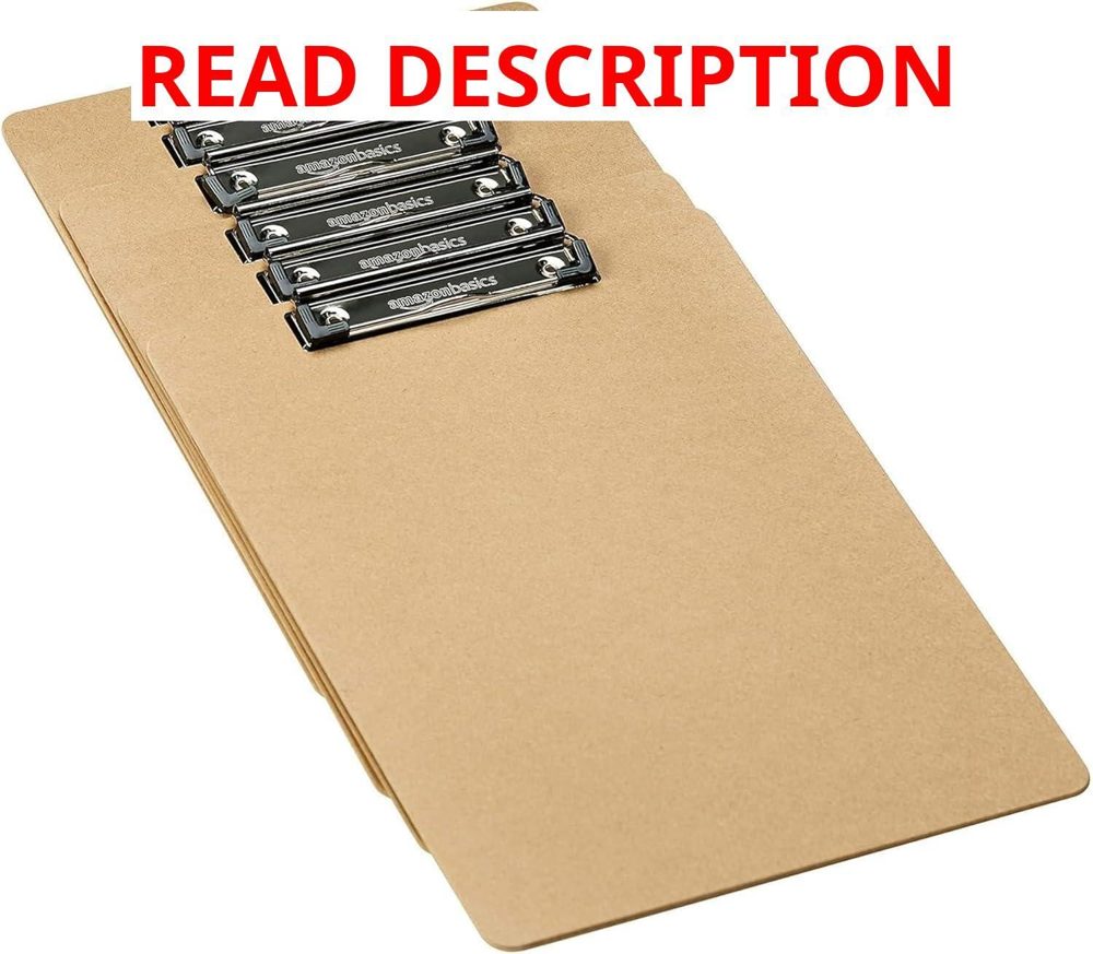 Amazon Basics Hardboard Clipboard Letter