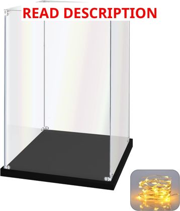 Acrylic Display Case for Collectibles 8x8x12"