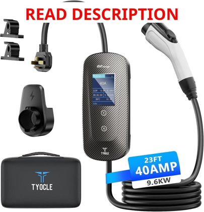 Level 2 EV Charger 40A 9.6kW 23ft J1772