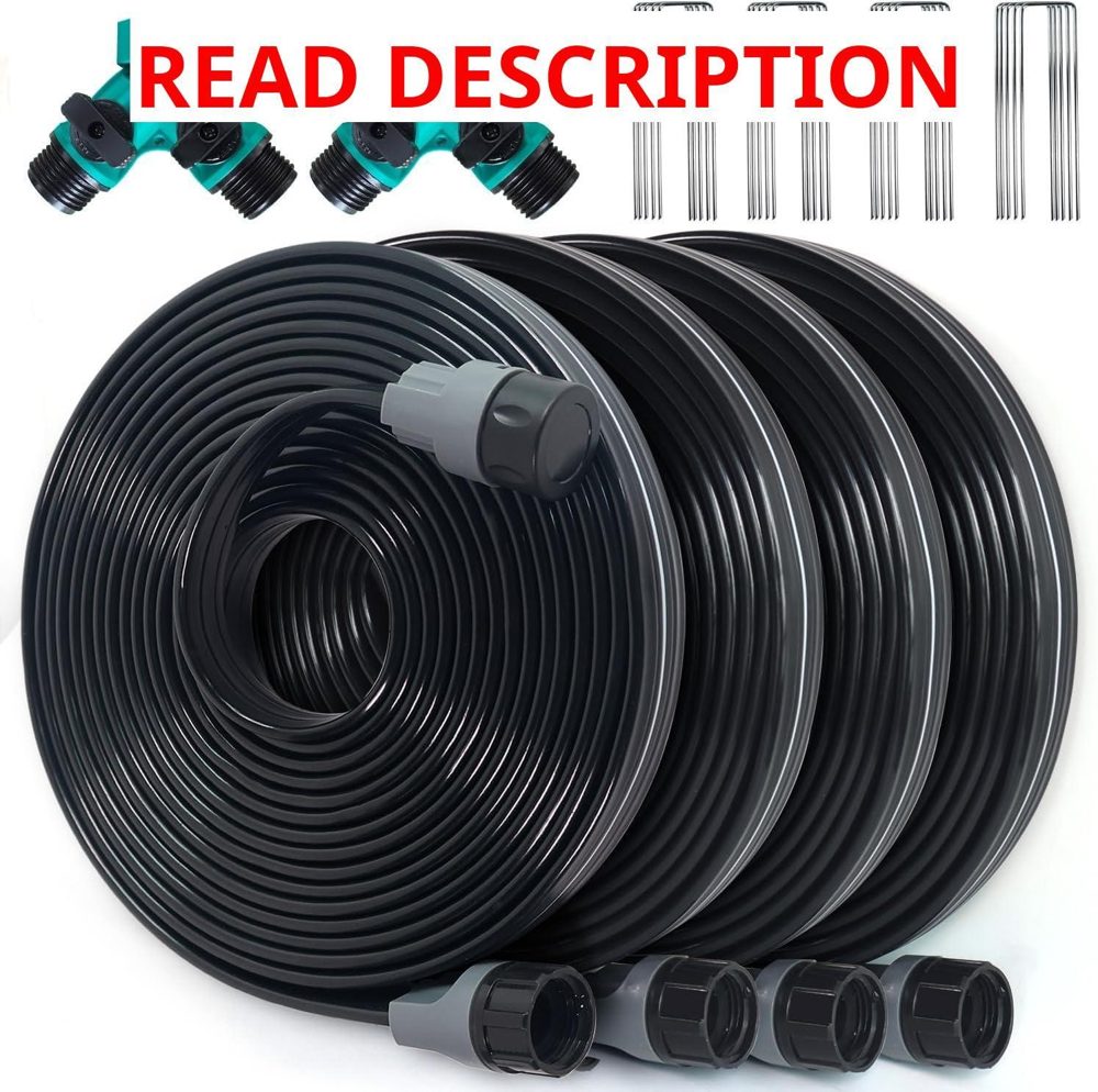 Sprinkler Hose with Holes Flat Soaker 100 Ft