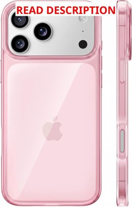 TORRAS iPhone 17 Pro Case Crystal Clear Pink